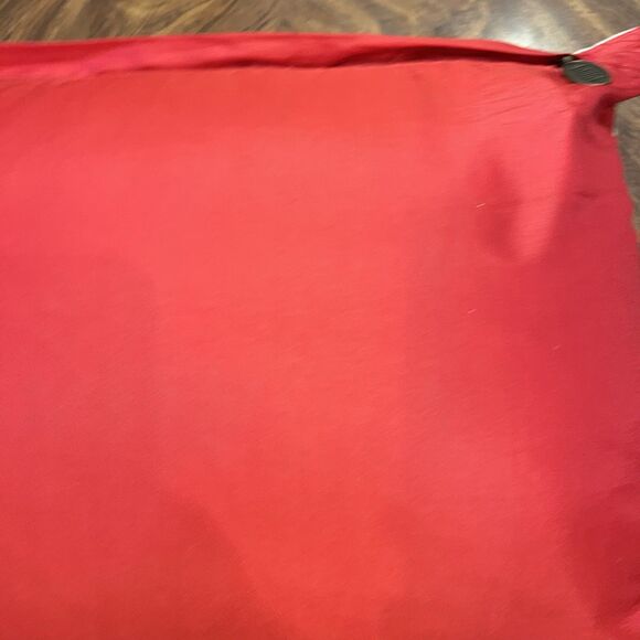 Pier 1 One Imports Throw Pillow Down Red Rose Felt Decor 3D Floral Cherry Red - Picture 10 of 11